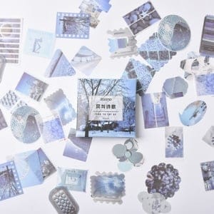 Photo Sticker Book for Journal Ephemeras (80 sheets) - Blue Skies
