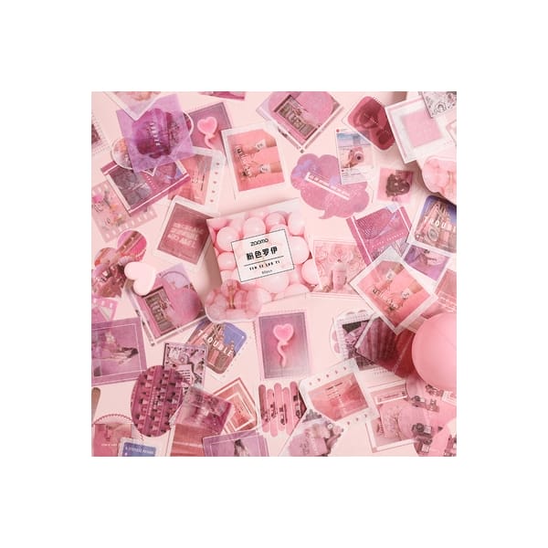Photo Sticker Book for Journal Ephemeras (80 sheets) - Pinks