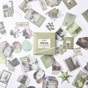 Photo Sticker Book for Journal Ephemeras (80 sheets) - Greens