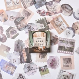 Photo Sticker Book for Journal Ephemeras (80 sheets) - Pets