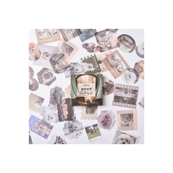 Photo Sticker Book for Journal Ephemeras (80 sheets) - Pets