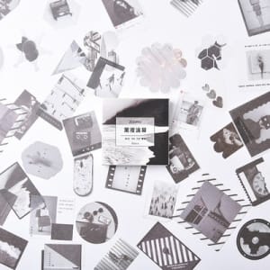 Photo Sticker Book for Journal Ephemeras (80 sheets) - Monochromes