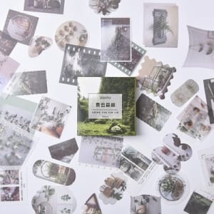 Photo Sticker Book for Journal Ephemeras (80 sheets) - Wilderness