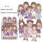 Girls Sticker (20 pcs) - Shades of Lavender
