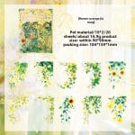 PET Clear Sticker Pack (20 pcs) – Flower Orange Beauty (HQYX)