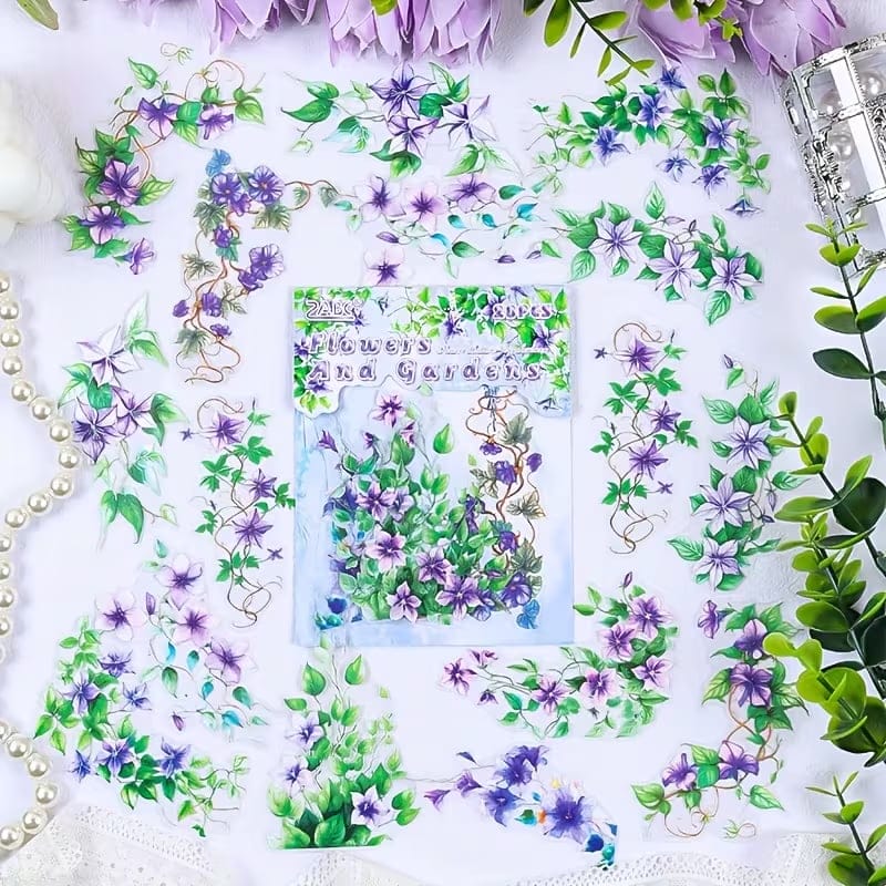 PET Clear Sticker Pack (20 pcs) – Flowers and Gardens (HQYX) HQYX sticker flowers and gardens PET Clear Sticker Pack (20 pcs) – Flowers and Gardens (HQYX) - Image 2