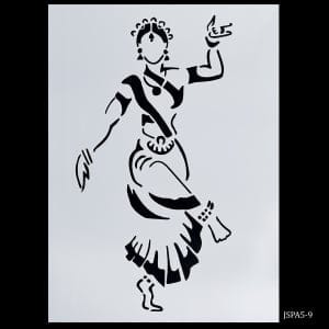 A5 Stencil - Bharatnatyam Dancer