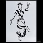 A5 Stencil - Bharatnatyam Dancer