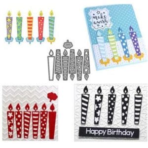 Steel Cutting Dies - Birthday Candles (Set of 7 dies)