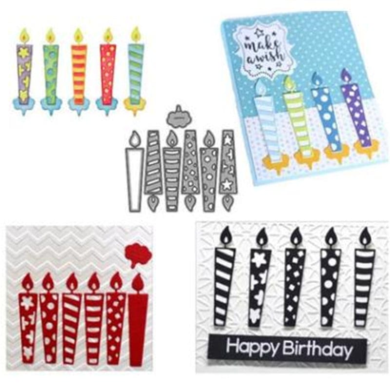 Steel Cutting Dies - Birthday Candles (Set of 7 dies) LC040 steel dies Steel Cutting Dies - Birthday Candles (Set of 7 dies)