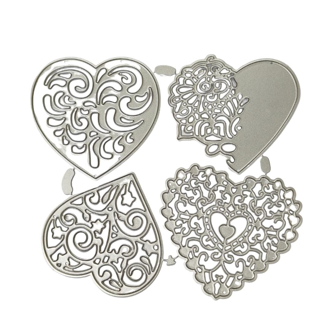 Steel Dies - Decorative Hearts (Set of 4 dies) LC1018 steel dies Steel Dies - Decorative Hearts (Set of 4 dies)