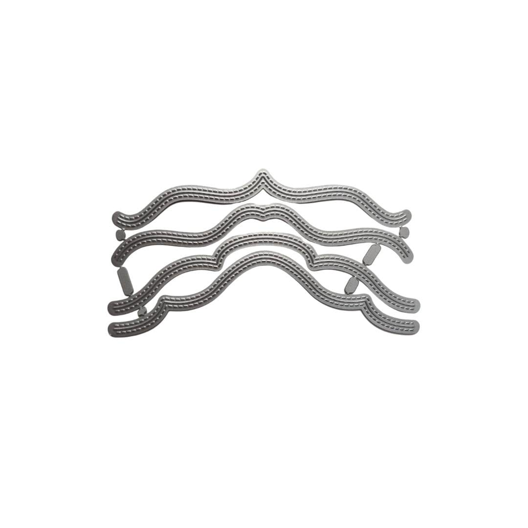 Steel Border Dies (Set of 4 dies) - Various Stitched Edges LC1166 steel dies Steel Border Dies (Set of 4 dies) - Various Stitched Edges