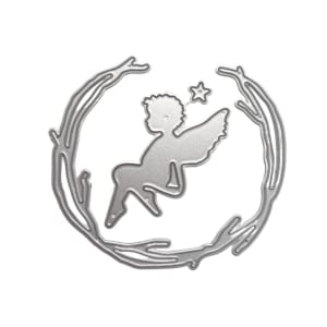 Steel Dies - Angel with Branch Frame (Set of 2 dies)