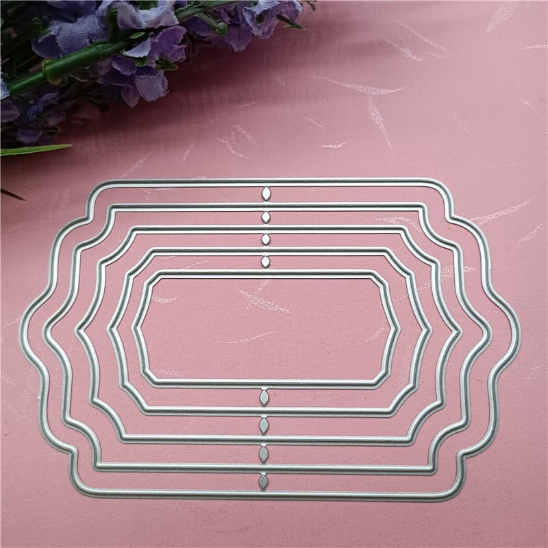 Steel Dies - Wavy Rectangles (Set of 5 dies) LC253 steel dies Steel Dies - Wavy Rectangles (Set of 5 dies)