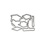 Steel word Dies - Graduation Caps and Letter (Set of 6 dies)