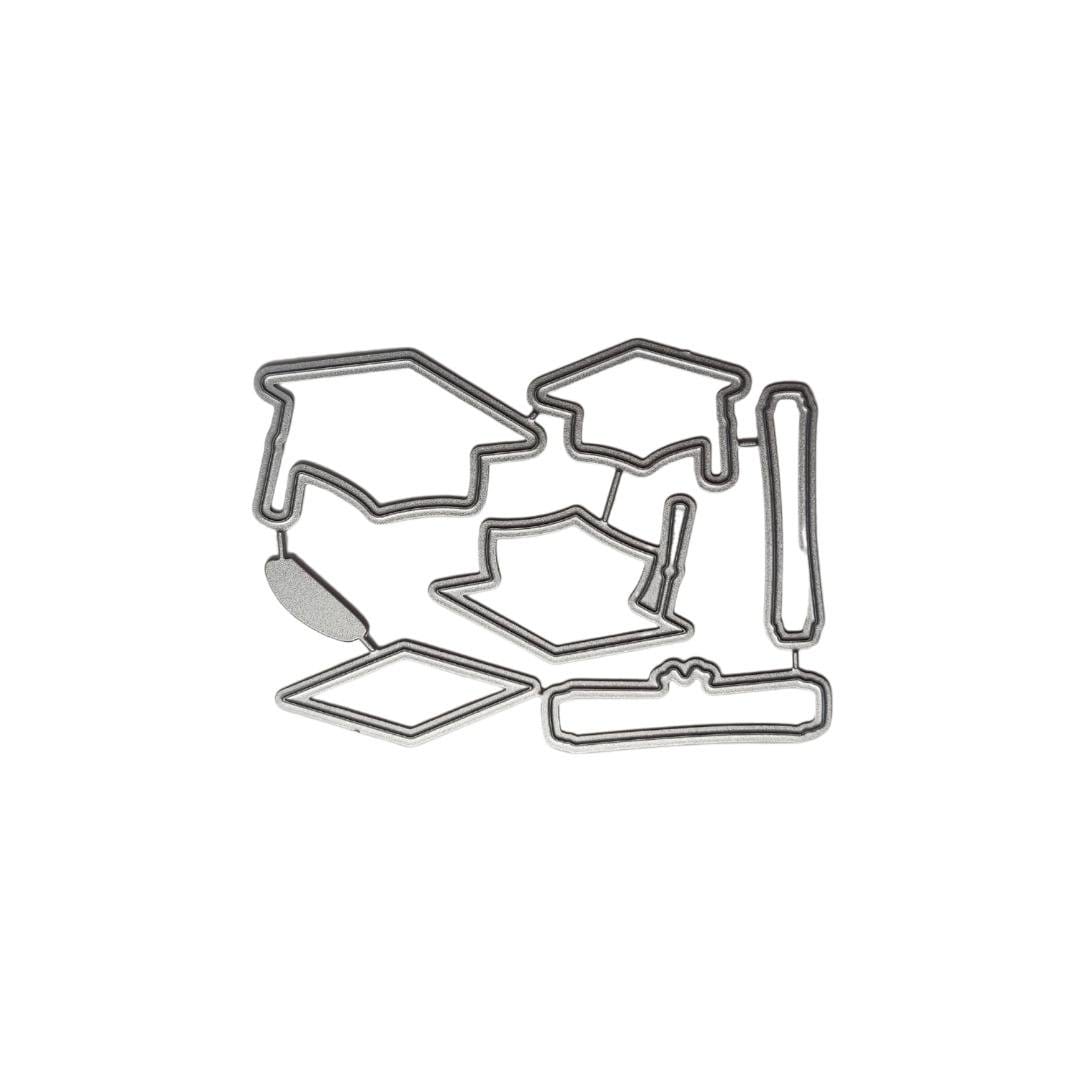 Steel word Dies - Graduation Caps and Letter (Set of 6 dies) LC321 steel dies Steel word Dies - Graduation Caps and Letter (Set of 6 dies)