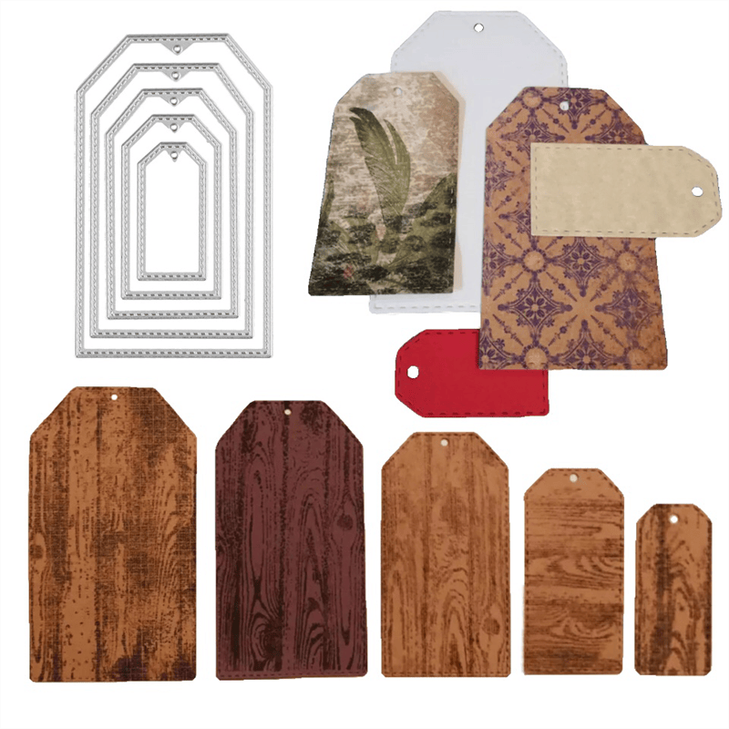 Steel Dies - Stitched Tags (Set of 5 dies) LC350 steel dies 1 LC350_steel_dies_1