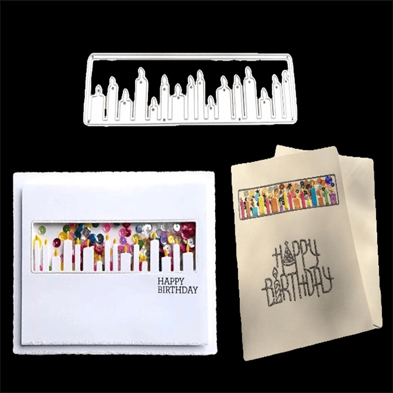 Steel Border Dies - Birthday Candles LC437 steel dies Steel Border Dies - Birthday Candles