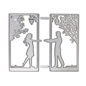 Steel Background Dies - Couple Grid (Set of 2 dies) (LC502)