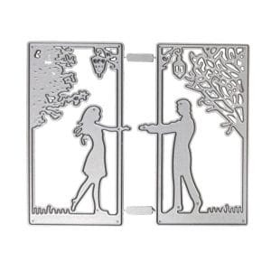 Steel Background Dies - Couple Grid (Set of 2 dies) (LC502)