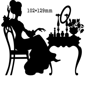 Steel Dies - Women with Dresser Table