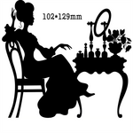Steel Dies - Women with Dresser Table