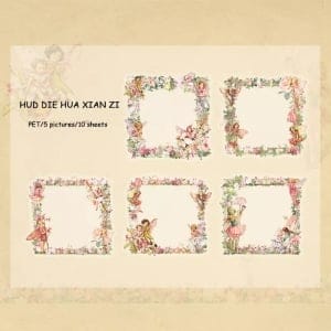 PET Clear Frame Stickers (10 pcs) - Design 6