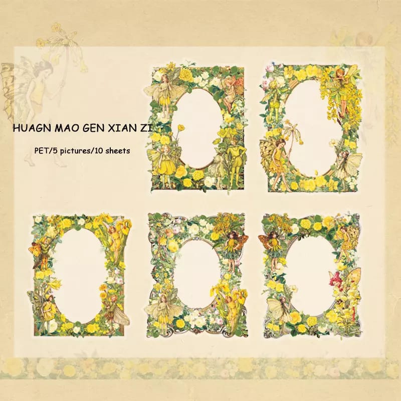 PET Clear Frame Stickers (10 pcs) - Design 4 PET Sticker Frames HGD SLXZ004 PET Clear Frame Stickers (10 pcs) - Design 4