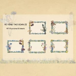 PET Clear Frame Stickers (10 pcs) - Design 2