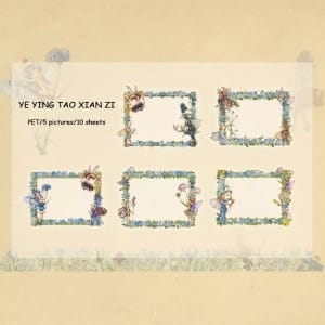 PET Clear Frame Stickers (10 pcs) - Design 2