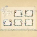 PET Clear Frame Stickers (10 pcs) - Design 2