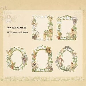 PET Clear Frame Stickers (10 pcs) - Design 3