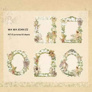 PET Clear Frame Stickers (10 pcs) - Design 3