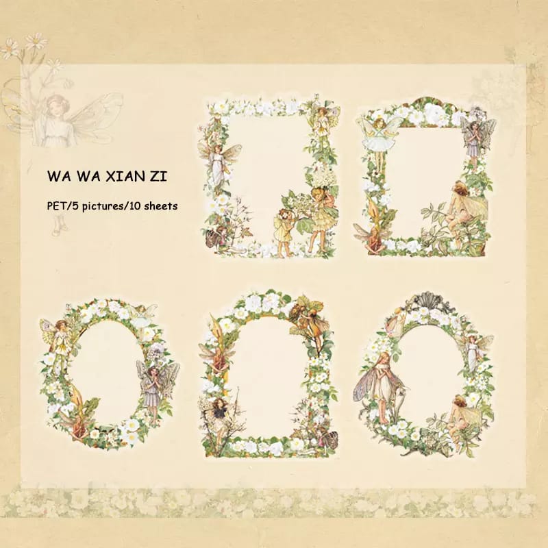 PET Clear Frame Stickers (10 pcs) - Design 3 PET Sticker Frames HGD SLXZ007 PET Clear Frame Stickers (10 pcs) - Design 3