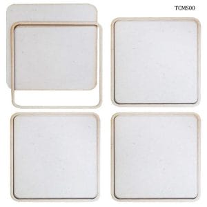 Tea Coaster MDF Square 4 Inch 4Pcs Set