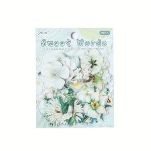 Journal Ephemera Clear PET Sticker Pack (60 pcs) – Sweet Words (YRHY)