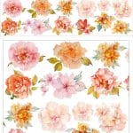 PET Sticker Roll - Flowers 1 (4 inches by 3 metres)