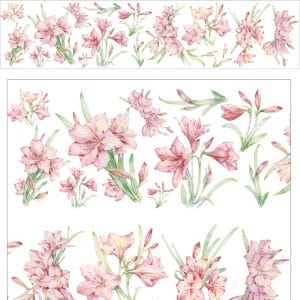 PET Sticker Roll - Flowers 5 (3.25 inches by 3 metres)