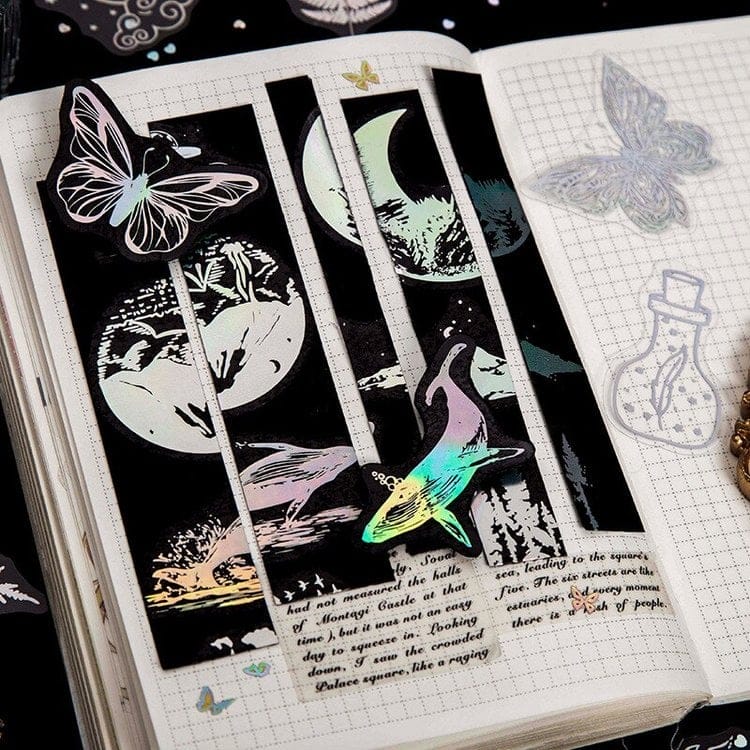 Holographic Clear PET Flowers Stickers (45 pcs) - Butterflies holographic stickers 2 holographic_stickers_2