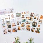 PET Clear Stickers (3 sheets) – A cup of coffee time series (WX-SK-2)