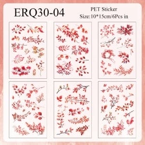 PET Clear Stickers (6 sheets) – Night Maple (SYMJ)
