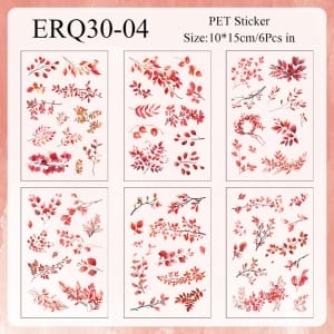 PET Clear Stickers (6 sheets) – Night Maple (SYMJ)
