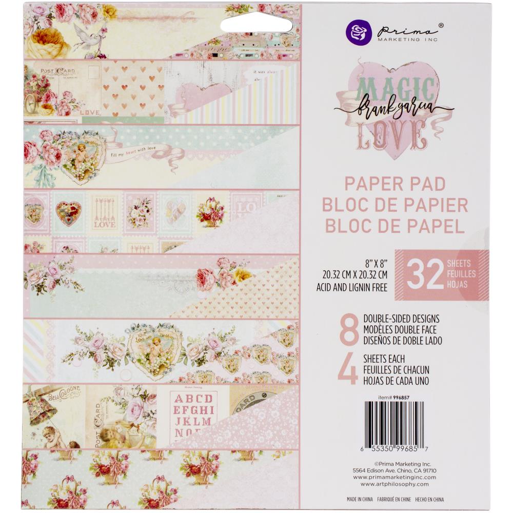 Prima Marketing Double-Sided Paper Pad 8"X8" 32/Pkg - Magic Love prima magic love 8by8 paper Prima Marketing Double-Sided Paper Pad 8"X8" 32/Pkg - Magic Love