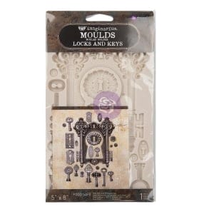 Prima Marketing Finnabair Decor Moulds 5"X8" - Lock and Keys