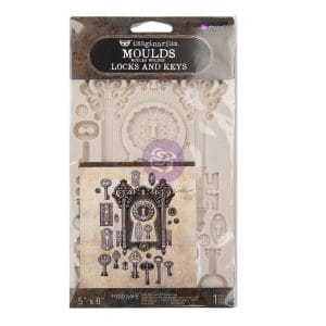 Prima Marketing Finnabair Decor Moulds 5"X8" - Lock and Keys