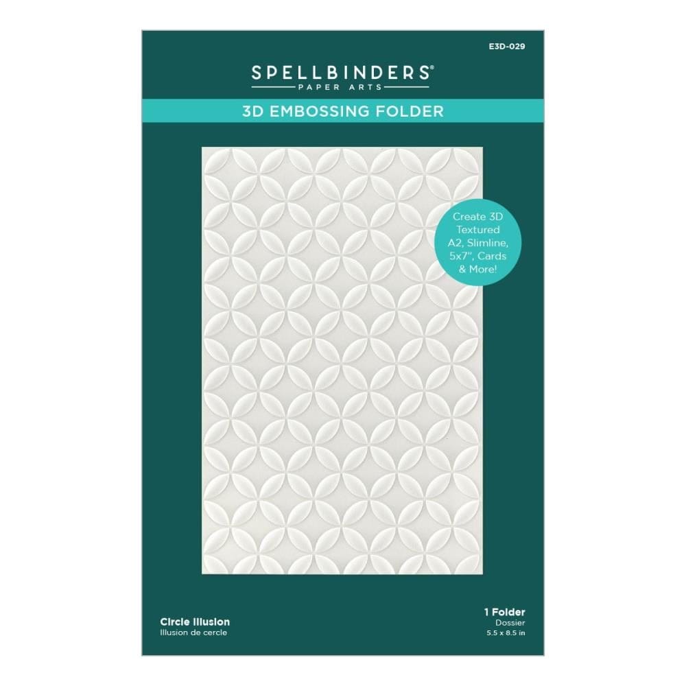 Spellbinders 3D Embossing Folder 5.5"X8.5" - Circle Illusion spellbinder 3d embossing folders E3D 029 Spellbinders 3D Embossing Folder 5.5"X8.5" - Circle Illusion