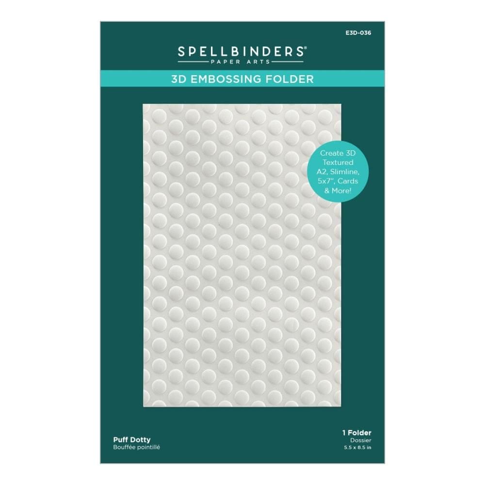 Spellbinders 3D Embossing Folder 5.5"X8.5" - Puff Dotty spellbinder 3d embossing folders E3D 036 Spellbinders 3D Embossing Folder 5.5"X8.5" - Puff Dotty