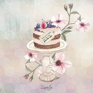 German Decoupage Napkins (5 pcs) - Sari (Cake)