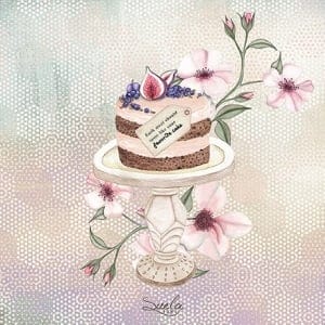 German Decoupage Napkins (5 pcs) - Sari (Cake)