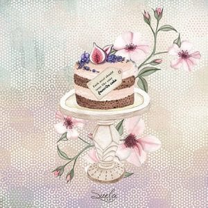 German Decoupage Napkins (5 pcs) - Sari (Cake)
